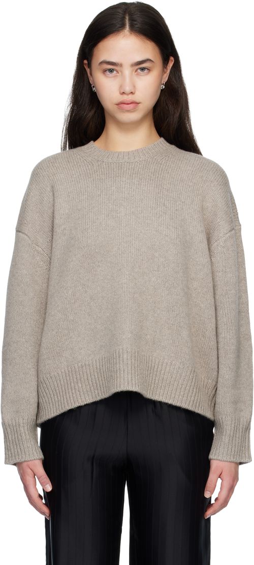 Taupe PIA Oversized Cashmere Sweater
