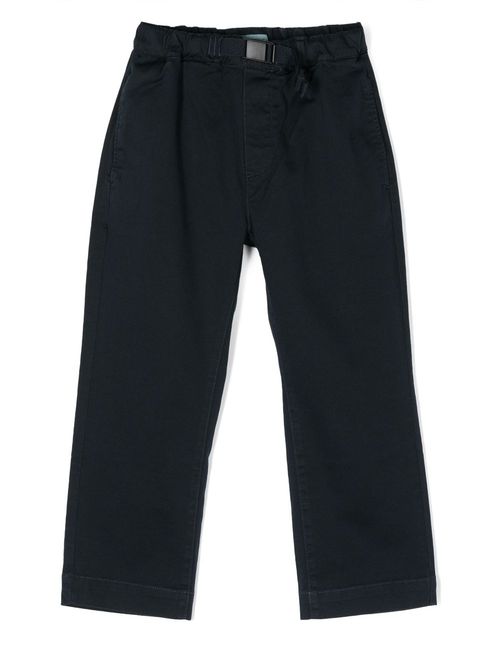 Straigh-leg belted-waist trousers - Blue