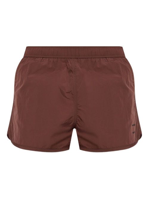 Joel elasticated-waistband swim shorts - Brown