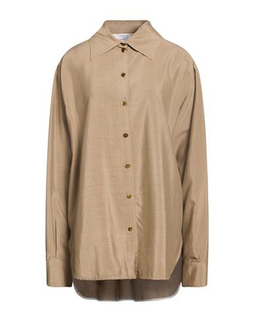 Woman Shirt Khaki Size 2 Silk, Cupro