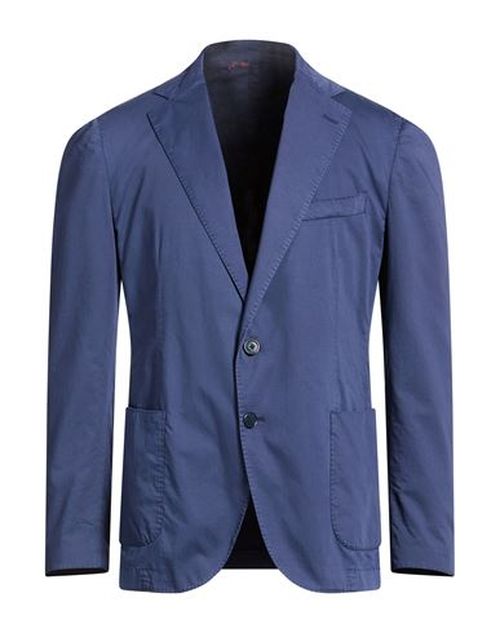 Man Blazer Navy Size 40 Cotton, Elastane