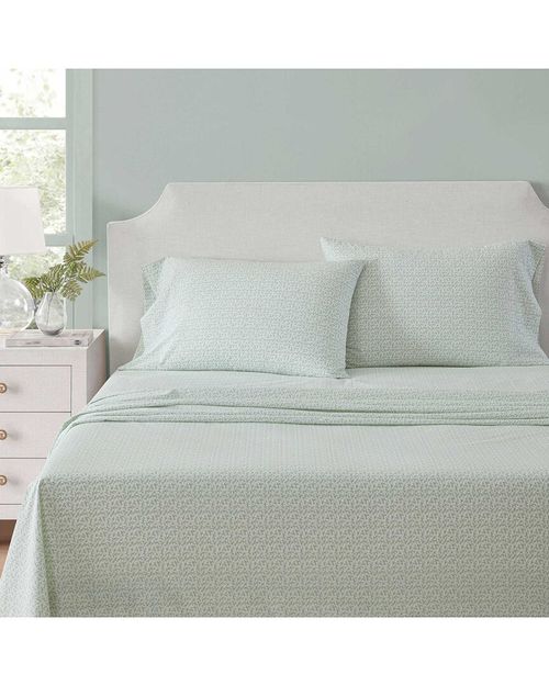 MS Core Leaves Cotton Percale Sheet Set