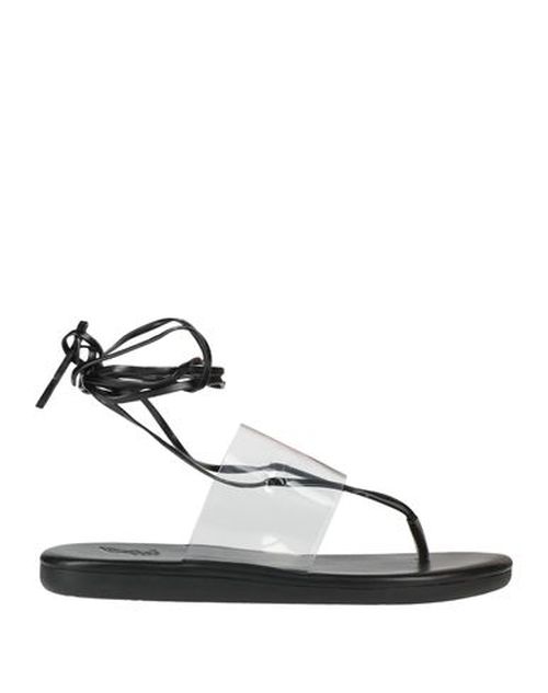 Ancient Greek Sandals Woman Thong sandal Black Size 10 Leather, Plastic