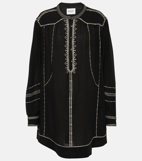 Marant Etoile Pradel embroidered cotton minidress