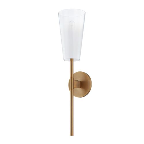 Patina Brass One Light Wall Sconce from the Camarillo Collection