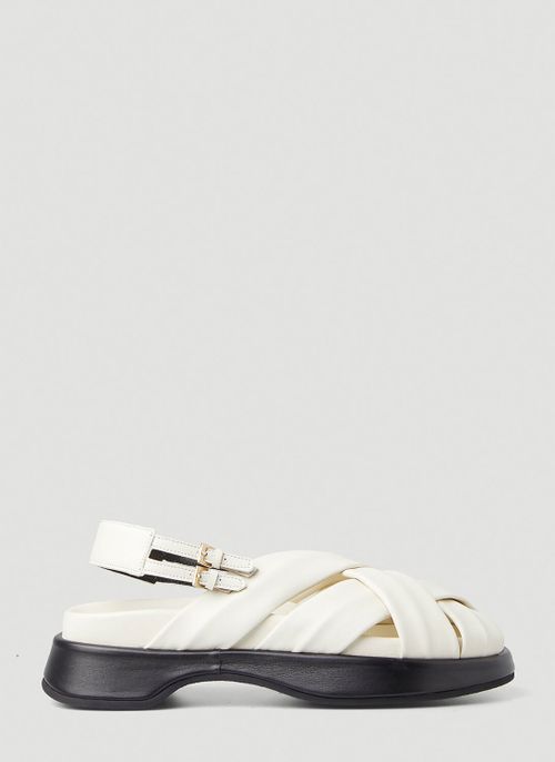 Pie Buckle Sandals - Woman Sandals White Eu