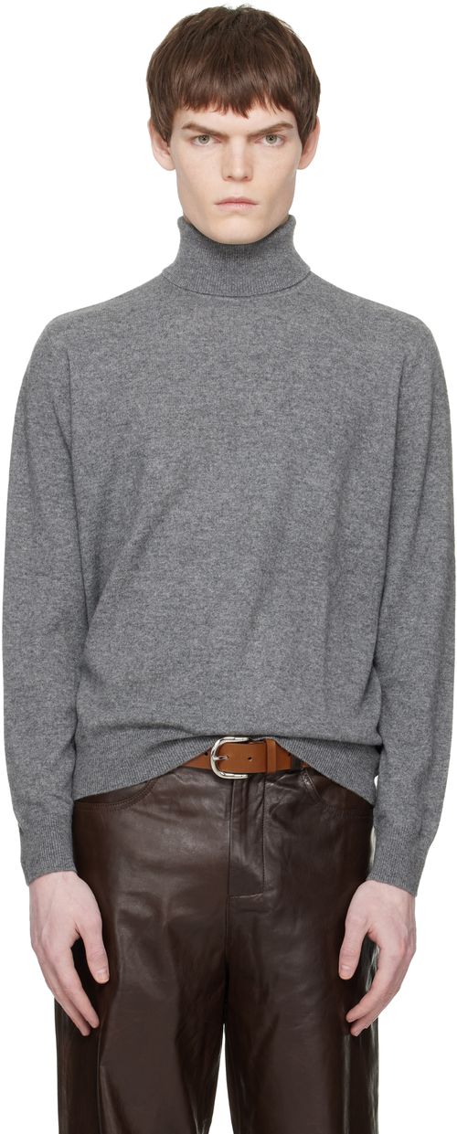Gray Knit Turtleneck