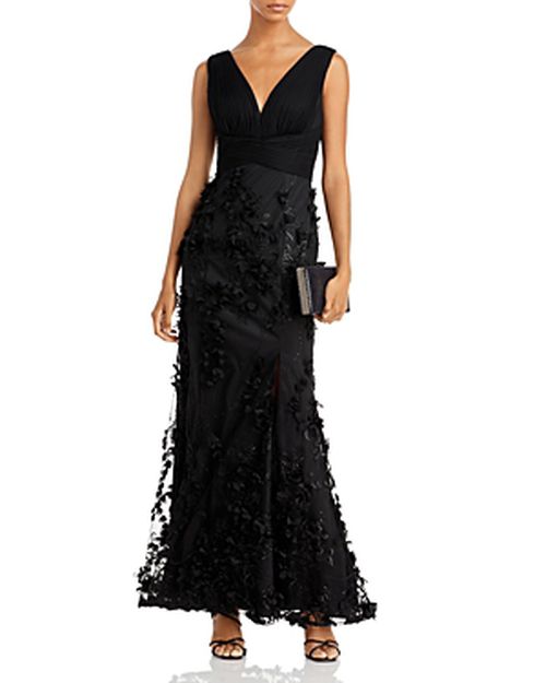 Floral Applique Mermaid Gown - 100% Exclusive