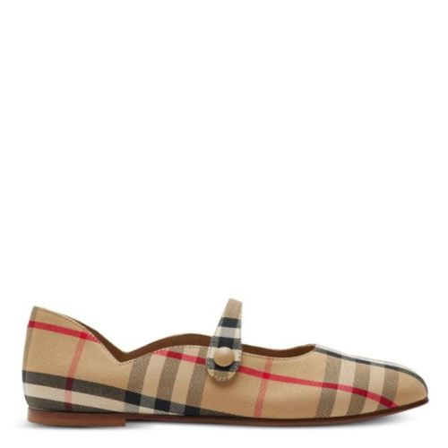 Kids Checked Mary Jane Round Toe Flats