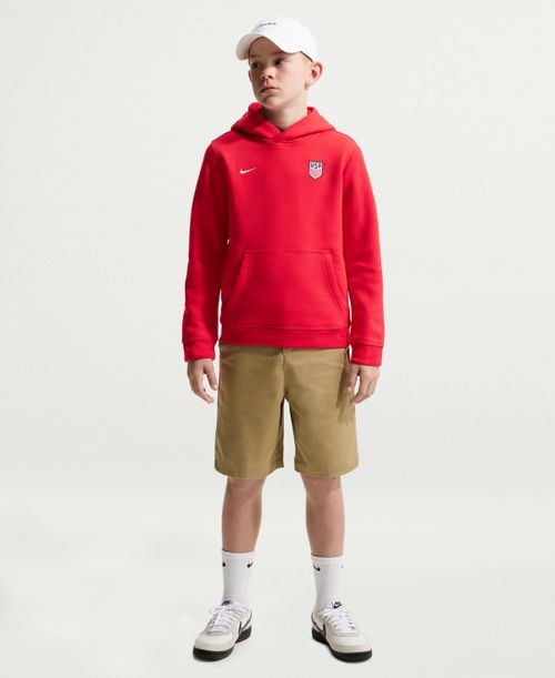 Big Boys' Soccer Lightweight Pull-On Hoodie - University Red/white