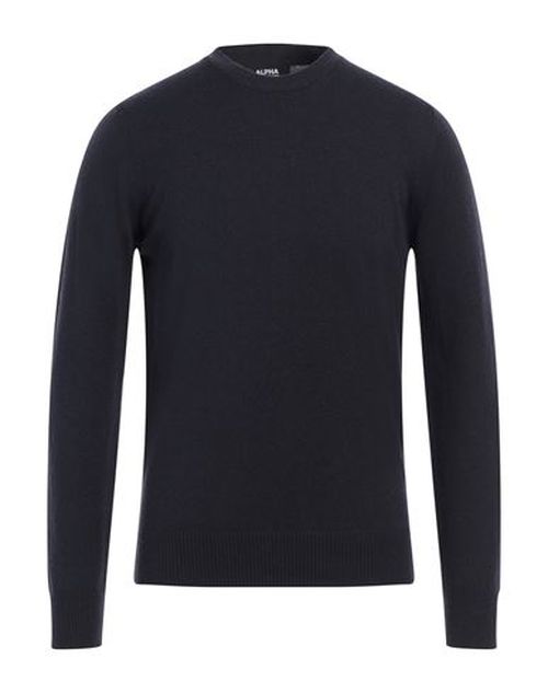Alpha Studio Man Sweater Midnight blue Size 36 Geelong Wool
