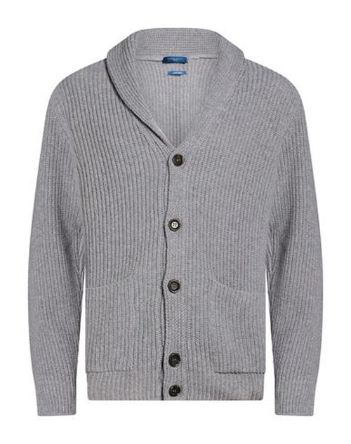Man Cardigan Light grey Size XL Merino Wool, Polyamide