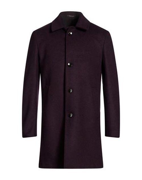 Man Coat Plum Size 38 Virgin Wool, Cashmere