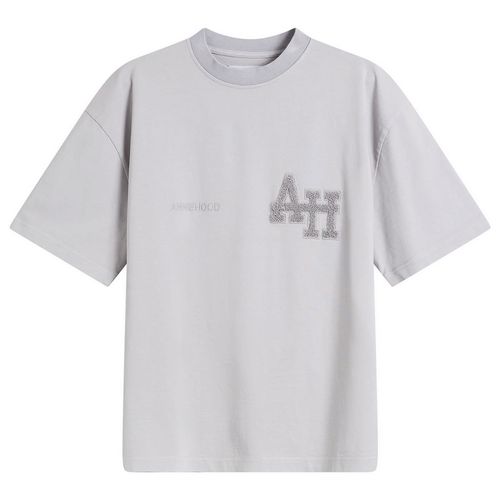 Men's College T-Shirt Washed Grey