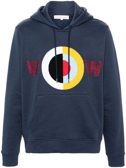 WOW cotton hoodie - Blue