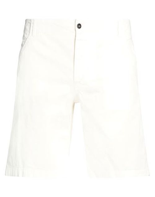 Man Shorts & Bermuda Shorts White Size 36 Cotton, Elastane