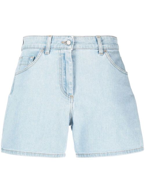 Light-washed denim shorts - Blue