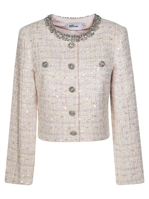 Pink Sequin Boucle Jacket