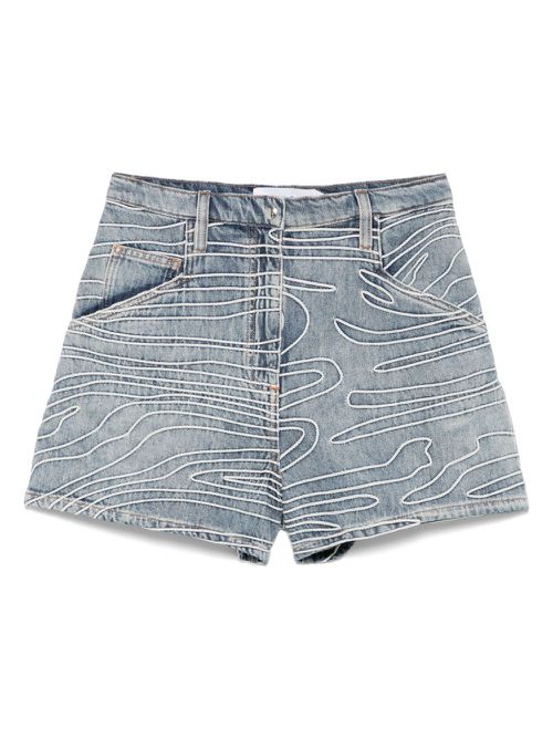 IRO embroidered denim shorts - Blue