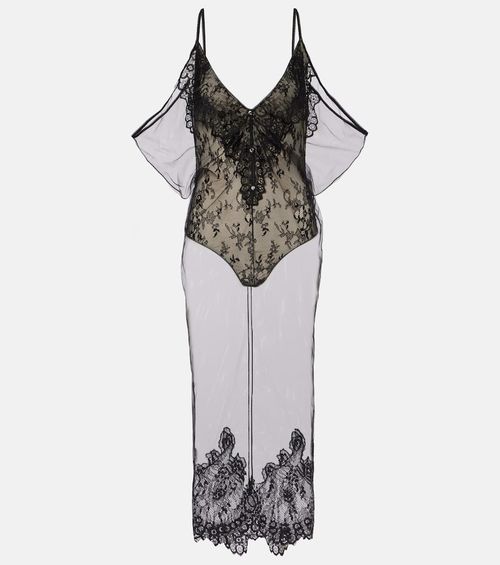Sheer lace bodysuit