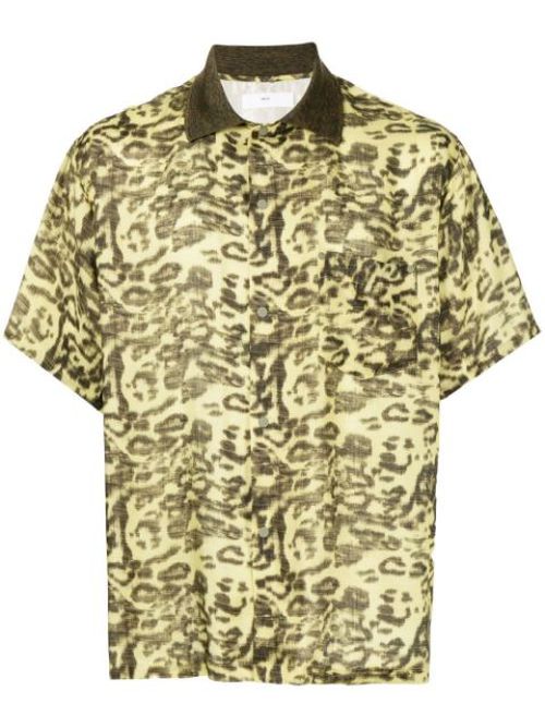 Leopard print short-sleeve shirt