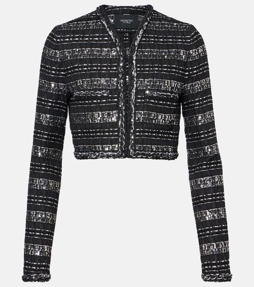 Cropped lamé jacket