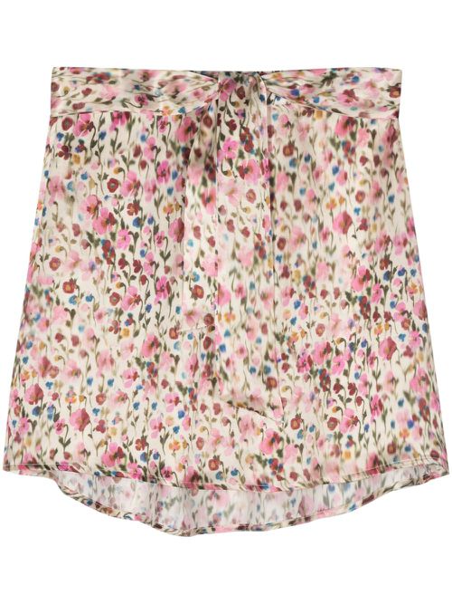 50/50 floral-print skirt - Pink