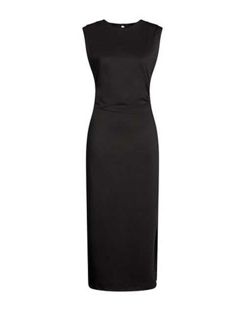 Woman Maxi dress Black Size M Polyester, Elastane