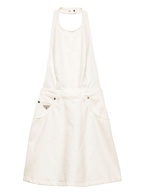 Prada denim mini dress - White