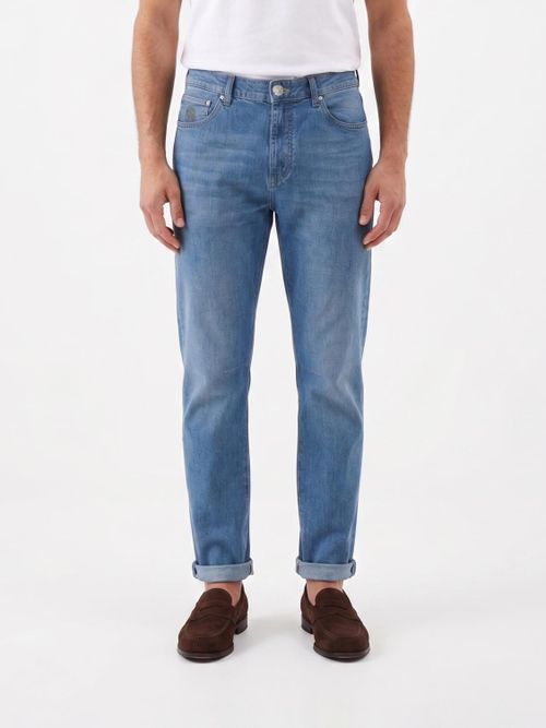 Pants Men color Denim