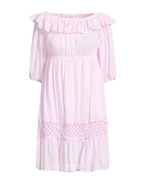Woman Mini dress Lilac Size S Cotton