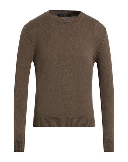 Man Sweater Khaki Size 40 Cashmere