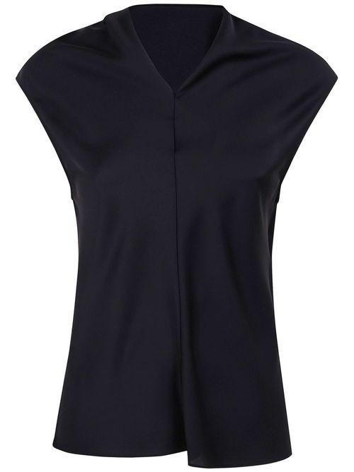 Zip neck blouse - Black