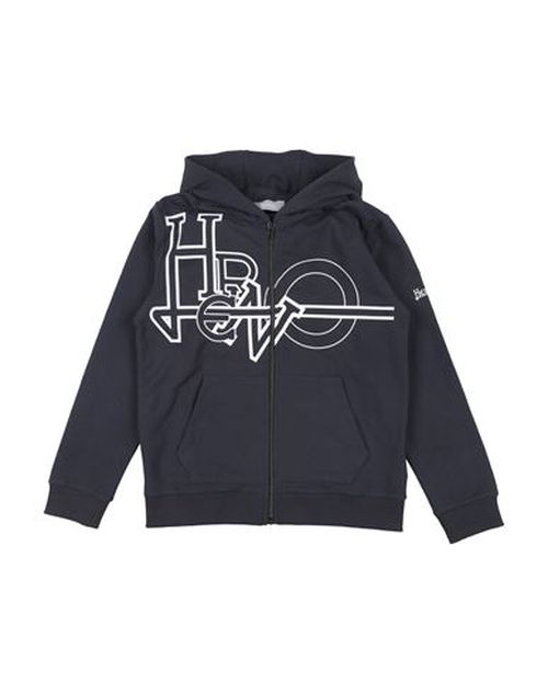 Kid Boy Sweatshirt Navy Size 10 Cotton, Elastane
