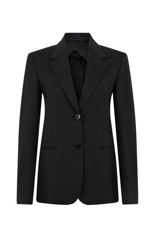 Single-Breasted Blazer Jacket with Reversible Collar