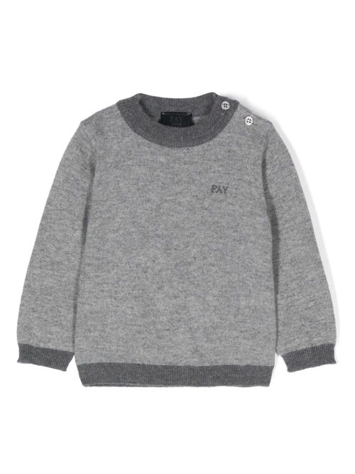 Embroidered-logo sweater - Grey