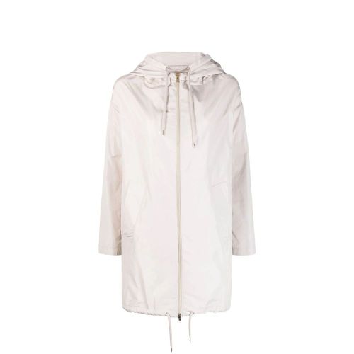 Lightweight Polyester Raincoat — White