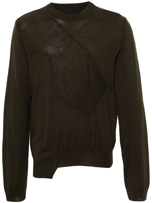 Panelled sweater - Green