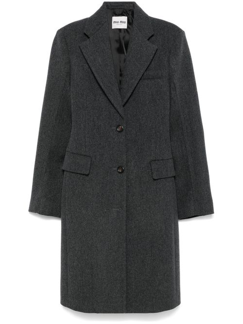 Grey virgin-wool coat