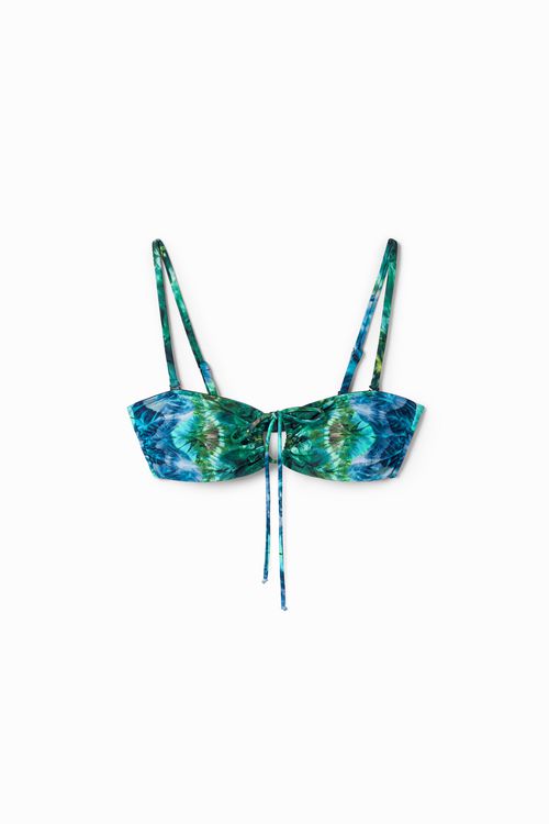 Tie-dye bandeau bikini