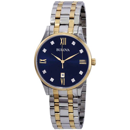 Classic Diamond Blue Dial Mens Watch 98D130