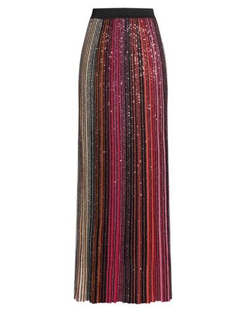 Woman Maxi skirt Garnet Size 4 Viscose, Polyamide, Metallic fiber, Polyester, Elastane