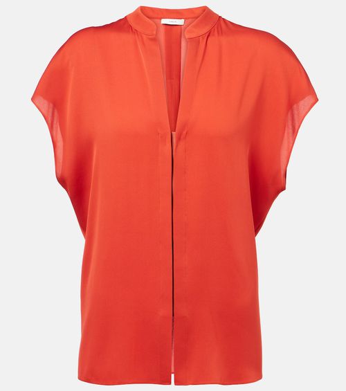 Silk-blend blouse