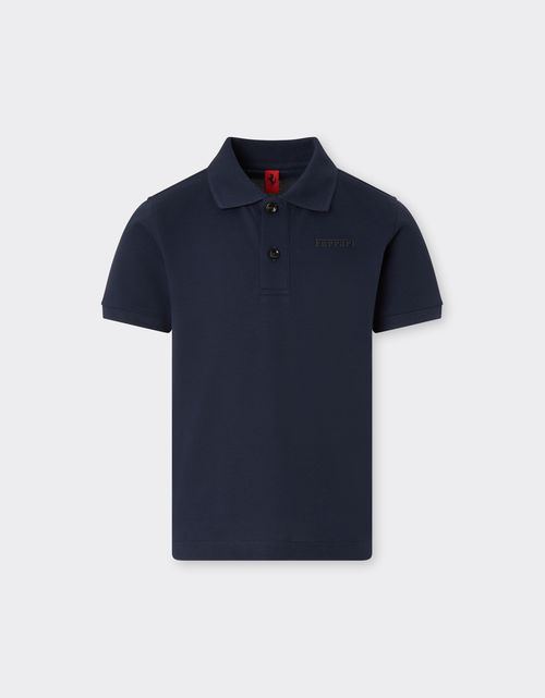 Organic cotton polo shirt with logo