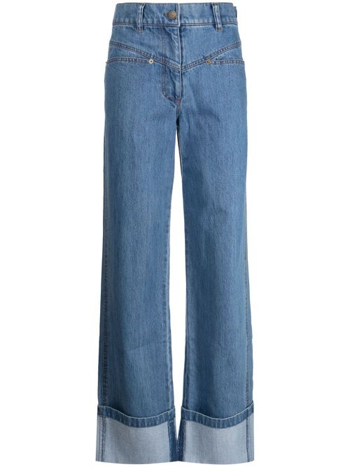 Nemy high-rise wide-leg jeans - Blue