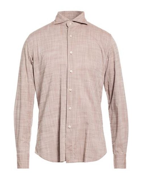 Man Shirt Taupe Size 15 ¾ Cotton