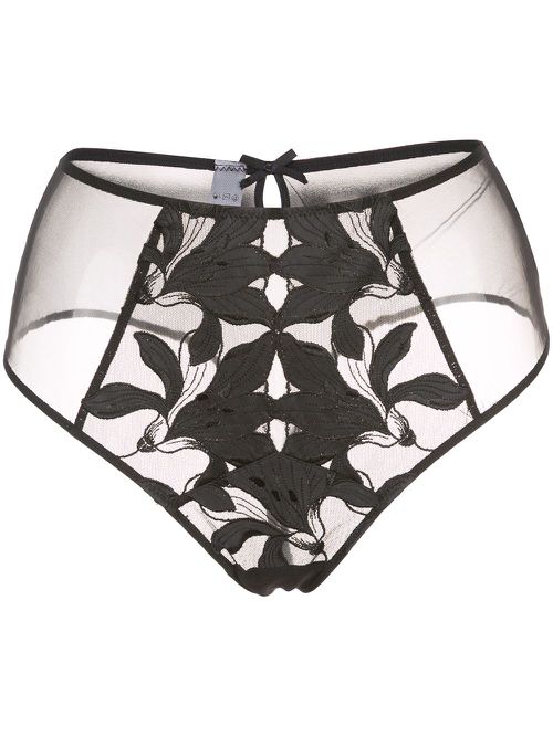 Lily high-waisted thong - Black