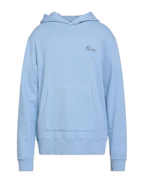 Man Sweatshirt Sky blue Size L Cotton, Polyester