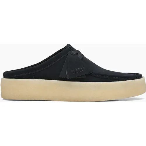 Clarks Men's Wallabee Cup Suede Boat Shoes - Black