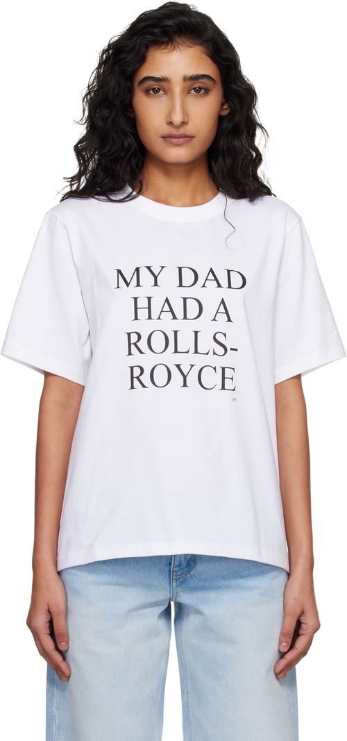 White 'My Dad Had A Rolls-Royce' T-shirt